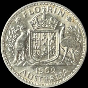 オーストラリア 1962 1F銀貨 エリザベス2世