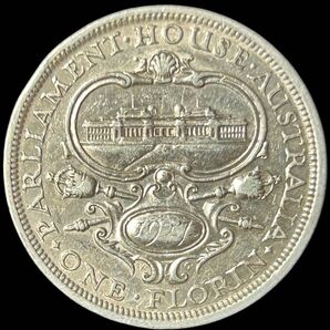 オーストラリア 1927 1F銀貨 キャンベラ議会 ジョージ5世