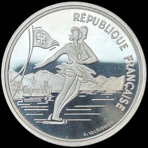 フランス 1989 Proof 100F銀貨 アルベールビル五輪/アイススケートペア