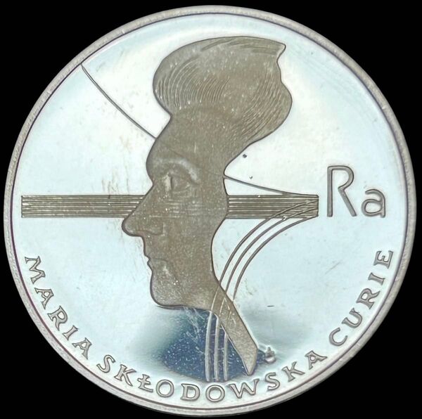 【50000枚】ポーランド 1974-MW Proof 100Z銀貨 キュリー夫人没40年
