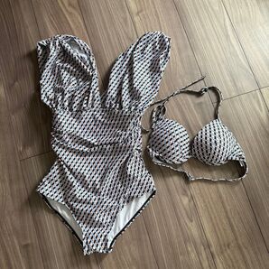 水着ワンピース2点セット新品Lサイズ 女性水着ワンピース