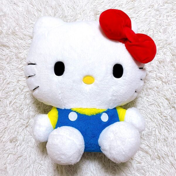 【美品】ハローキティ BIG ぬいぐるみ サンリオ 特大キティ キティ Y2K GJ 42センチ ふわふわドール おすわりドール