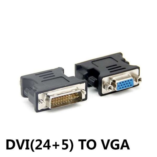 DVI TO VGA 変換アダプタ DVIデジタル信号変換 1080p対応 DVI-I 24+5