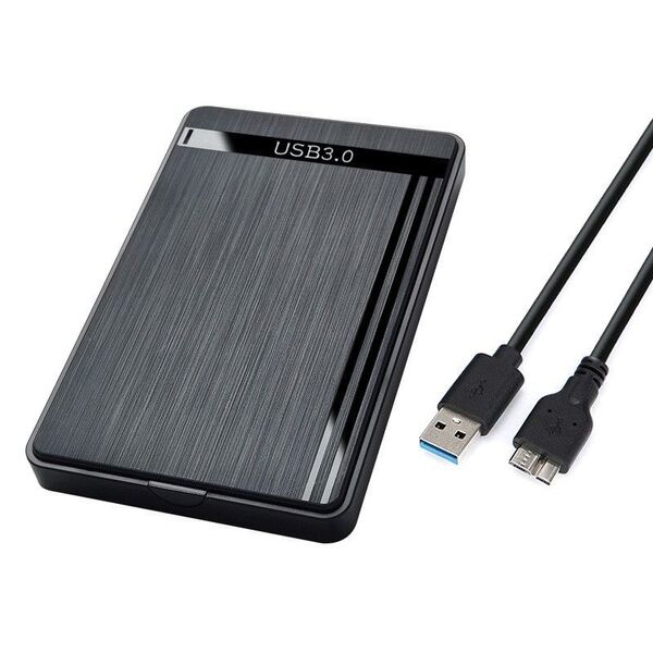 2.5インチ HDD/SSDケース USB3.0接続 SATA対応 外付けハードディスク 5Gbps 高速データ転送 グレー