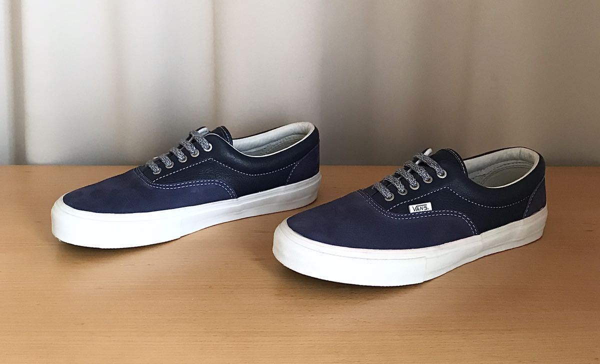 U.S.A.アメリカ限定VANSバンズレザーVAULTボルトERAエラUS10/28cmオーセンティックDECONデコンネイビー