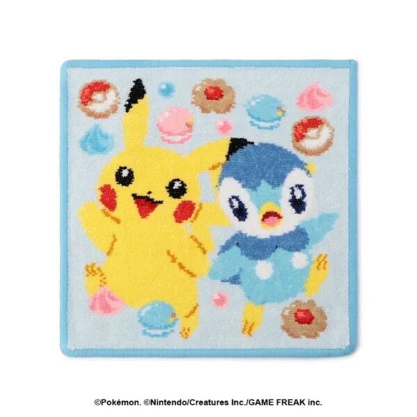 【新品未使用】ポケモン ハッピースウィーツ ピカチュウ&ポッチャマ ハンカチ