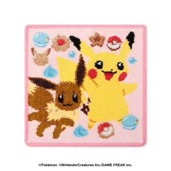【新品未使用】フェイラー×ポケモン ハッピースウィーツ ピカチュウ&イーブイ ハンカチ