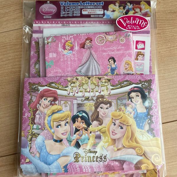 ディズニープリンセス レターセット 便せん 封筒 シール ポストカードサイズ サンスター文具