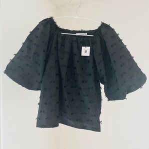 【新品・タグ付き】OPAQUE.CLIP ジャカード ボリューム ブラウス