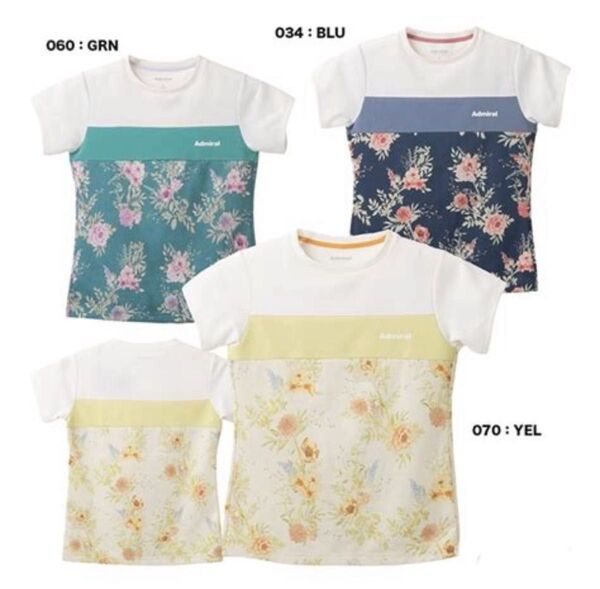 アドミラル Admiral テニスウェア レディース フロントラインフラワーTEE ATLA512