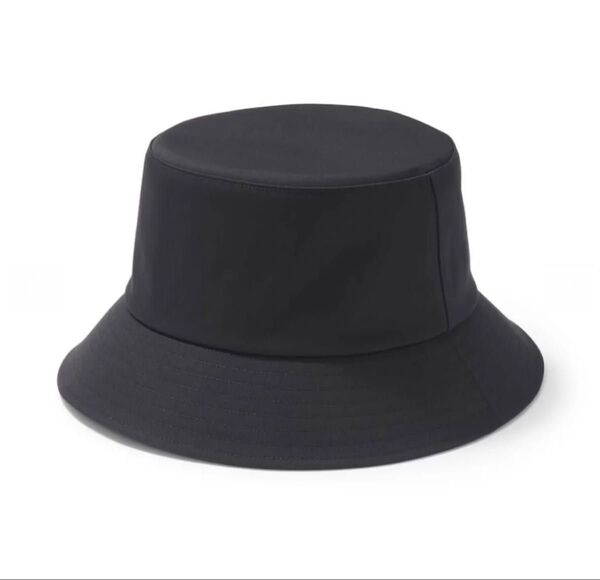 タグ付き新品《無印良品》UVカット 透湿撥水 防水テープ使い バケットハット 黒 男女兼用