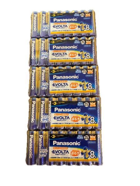 《Panasonic》アルカリ乾電池 エボルタ 単3形8本×5パック 計40本