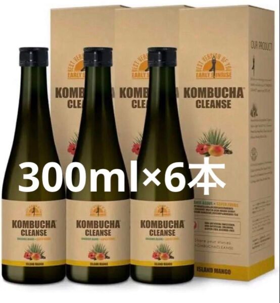 コンブチャクレンズ マンゴー ミニボトル300mL×6本入り ファスティング ダイエット