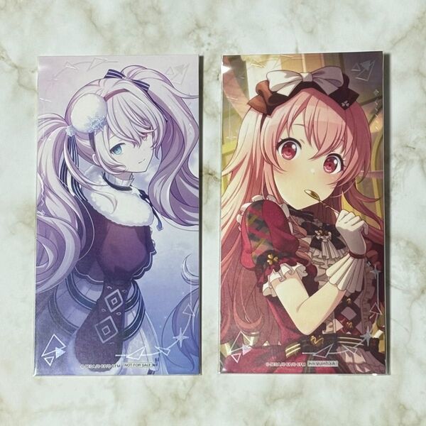 プロセカ プロジェクトセカイ 初音ミク 桃井愛莉 アニメイト 4.5周年フェア 購入特典 非売品 箔押し イラストカード 2枚