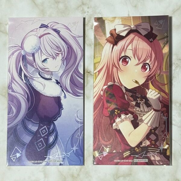 プロセカ プロジェクトセカイ 初音ミク 桃井愛莉 アニメイト 4.5周年フェア 購入特典 非売品 箔押し イラストカード 2枚