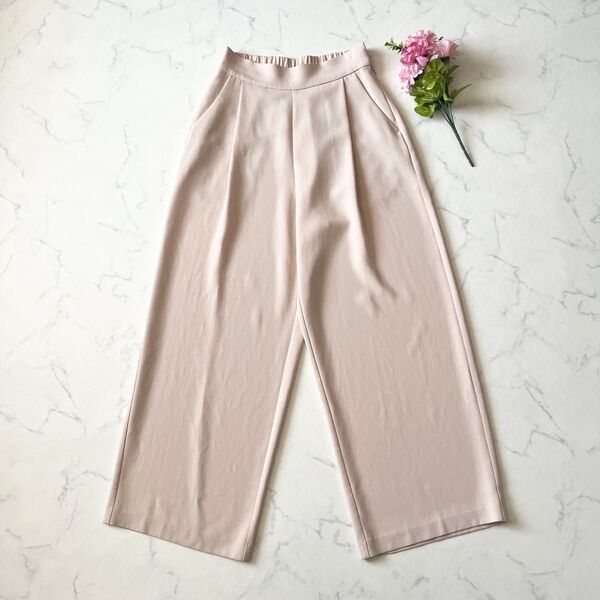 【現行 美品】SOEJU ソージュ サイドタック ワイドパンツ スラックス ピンク Mサイズ