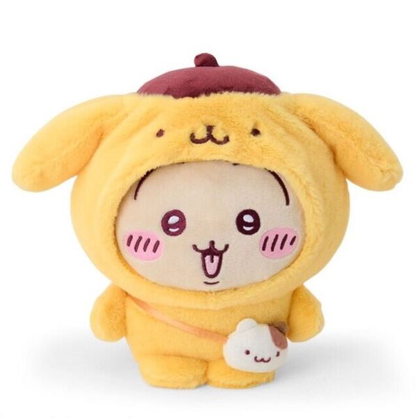 ちいかわ×サンリオキャラクターズ ポムポムプリン ちいかわ ぬいぐるみ(うさぎ)