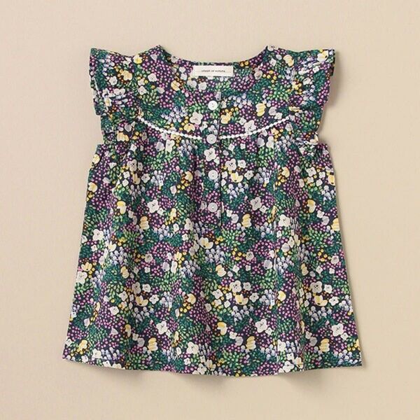 【新品】senseofwonderセンスオブワンダー小花柄チュニック110cm紺ネイビーナルミヤ春夏女の子フラワートップスTシャツ