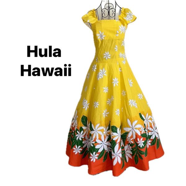 Hula Hawaii フラダンス 2Way フラドレス ドレス ベアトップ ティアレ モンステラ グラデーション