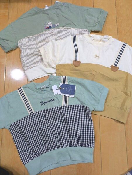 95.コトリ cottoli ベビー半袖Tシャツ 3枚セット テータテート futafuta バースデイ しまむら