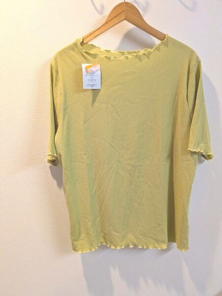 新品3L イエロー 半袖Tシャツ しまむら シャンブル アベイル レディース talbyyumi