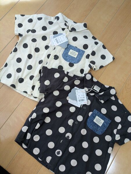 新品95.ベビーシャツ ベビー服 ベビー半袖Tシャツ テータテート futafuta バースデイ しまむら