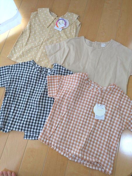 95.韓国服 ベビー服 ベビー半袖Tシャツ 四枚セットテータテート futafuta バースデイ しまむら