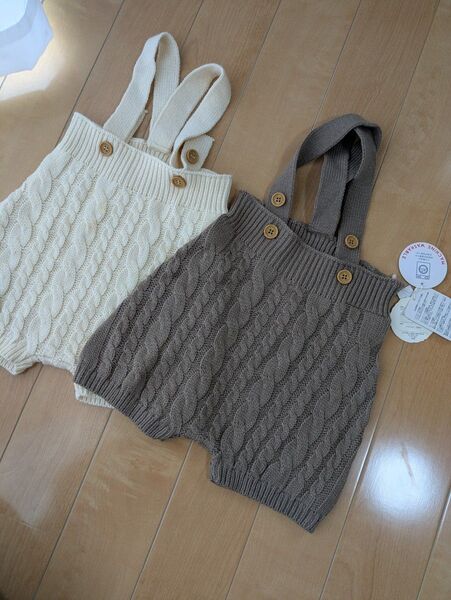 95.ベビー服 ベビーサロペット ニットサロペット テータテート futafuta バースデイ しまむら