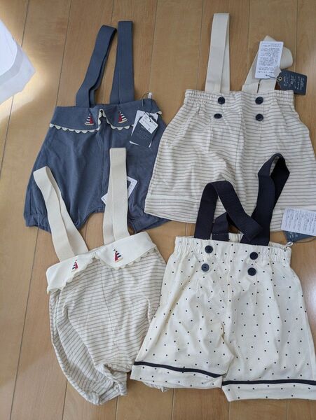 新品100、コトリ キッズ服 ベビーズボン キッズサロペット テータテート futafuta バースデイ しまむら