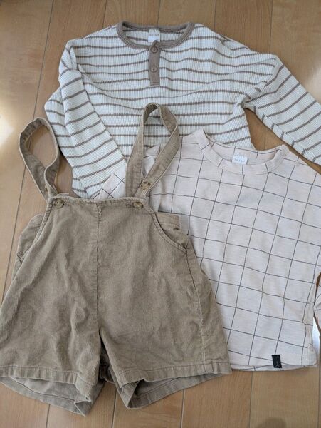 韓国服 ベビー服 トップスサロペット3枚セット テータテート futafuta バースデイ しまむら