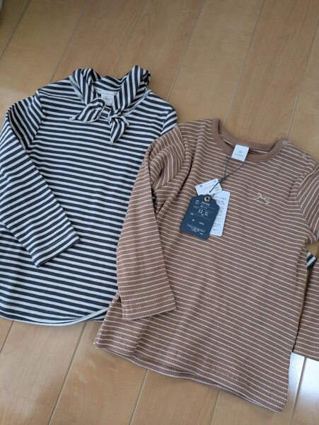 95/100 ベビー服 ベビートップス 2枚セット テータテート futafuta バースデイ しまむら