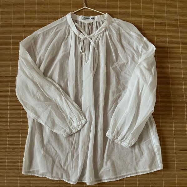 ユニクロ UNIQLO J アンダーソン フレンチエアリーブラウス 超美品 M〜L ホワイト