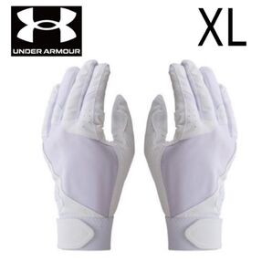 新品未使用 アンダーアーマー 高校野球対応 バッティンググローブ ホワイト XLサイズ 両手 野球 ソフトボール