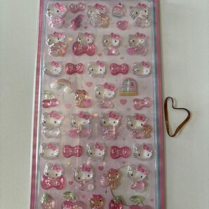 ヘアゴムとボンボンドロップシールのセット サンリオ ハローキティ 新品 未使用