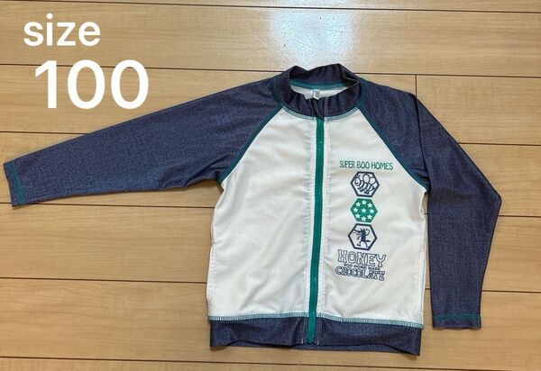 SUPER BOO HOMES ラッシュガード 100cm 男の子 プール 水着 長袖 キッズ UVカット