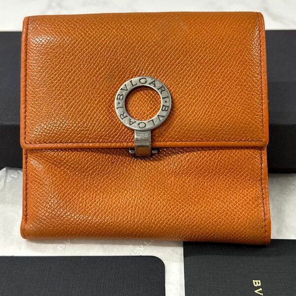 超美品! ブルガリ BVLGARI 財布 二つ折り 折り財布 ロゴクリップ