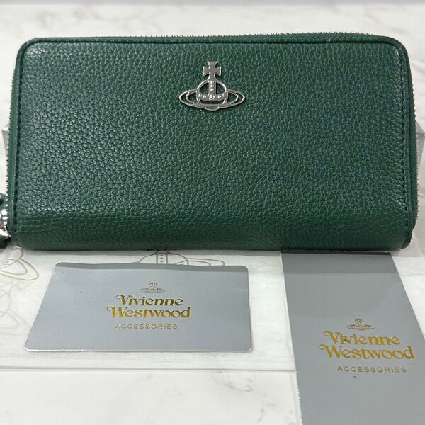 新品同様! ヴィヴィアンウエストウッド Vivienne Westwood 財布 長財布 オーブ ラウンドファスナー