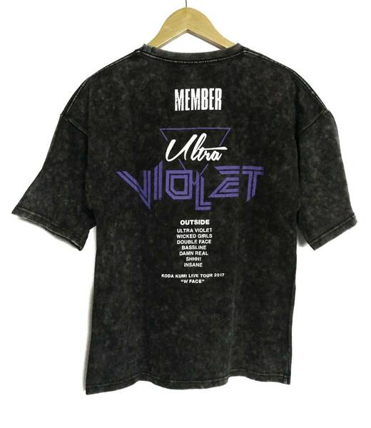 倖田來未 KODA KUMI LIVE TOUR 2017 W FACE ULTRA VIOLET Tシャツ S 倖田組 ライブ ツアー グッズ cd dvd ビッグT シャツ