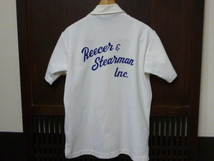 USA古着　ボーリングシャツ ワークシャツ ユニホーム Reecer Stearman 70s 半袖　白　ホワイト_画像2