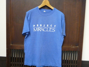 USA古着　Tシャツ SCREEN STARS L MIRACLES 青 ブルー 80S スクリーンスター アメリカ製 