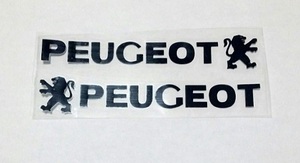 1 доставка включен Peugeot Black Sticker 2 -Piece Set с логотипом