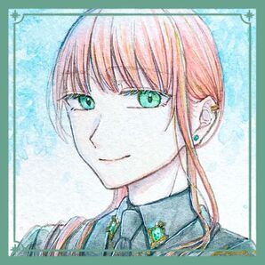 【-Iain-】手描きイラスト オリジナル 原画 ATCサイズ 創作 水彩 緑 青