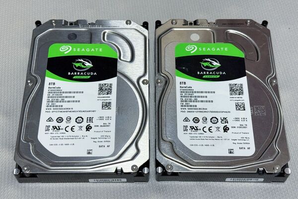 【動作品】Seagate Barracuda 3.5インチ HDD 8TB 2個