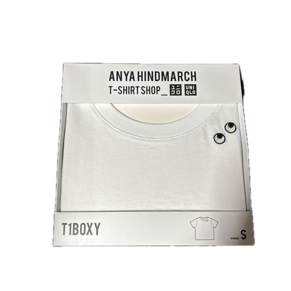 UNIQLO ANYA HINDMARCH T1BOXY 新品未開封 ユニクロ×アニヤハインドマーチ スラブTシャツ S ホワイト