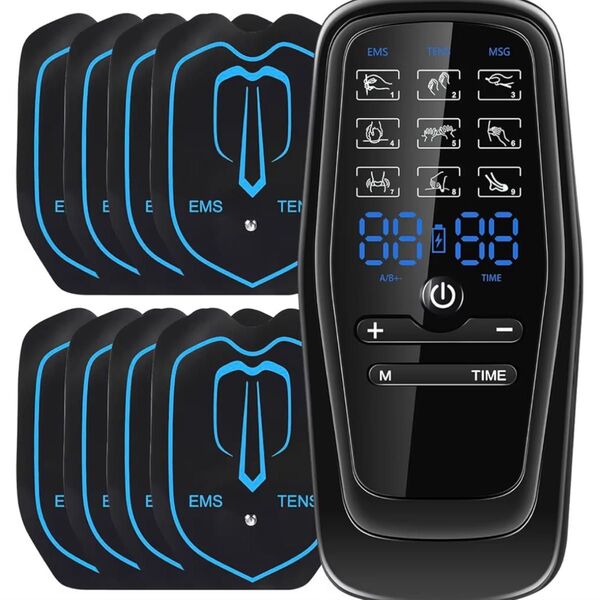EMS トレーニング 低周波 EMS 9モード 30階段強度 A/Bデュアルチャネル仕様 Type-C充電