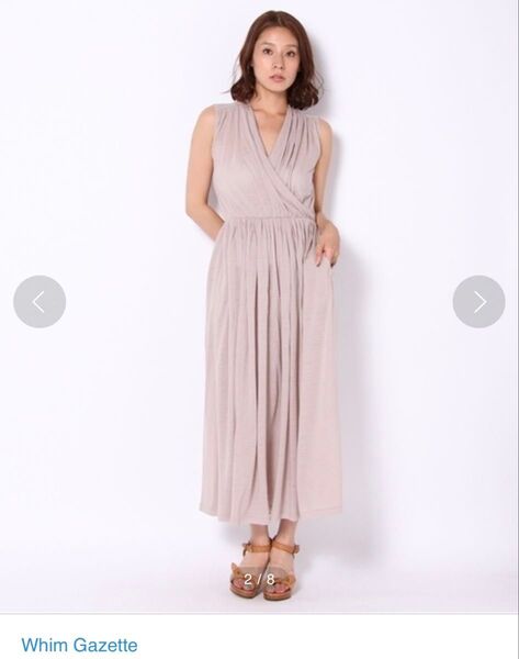 ウィムガゼット 大草直子さん着用 シルクカシュクールワンピース