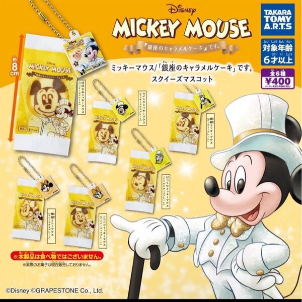 ミッキーマウス 銀座のキャラメルケーキ スクイーズマスコット