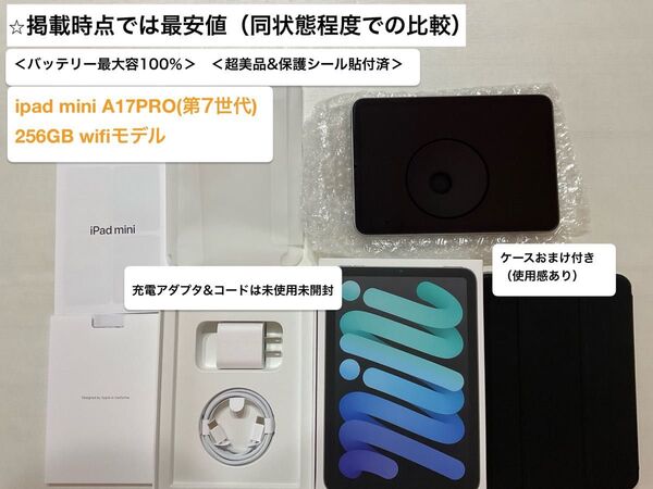 iPad mini 第7世代 スペースグレー wifiモデル 256GB +ケースおまけ付