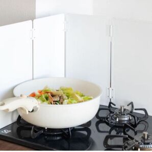 レンジガード 油はねガード コンロカバー 折りたたみ 白