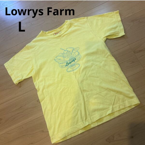 【フリマ出店の為6/27迄】レディース M L 半袖 Tシャツ トップス イエロー 黄色 パフェ スイーツ ラメ 可愛い